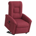 Poltrona Relax Motorizzata in Tessuto Rosso Vino con Sollevatore, Recliner Manuale, Tasca Laterale, Ideale per Soggiorno e Camera da Letto, Capacità fino a 110 kg