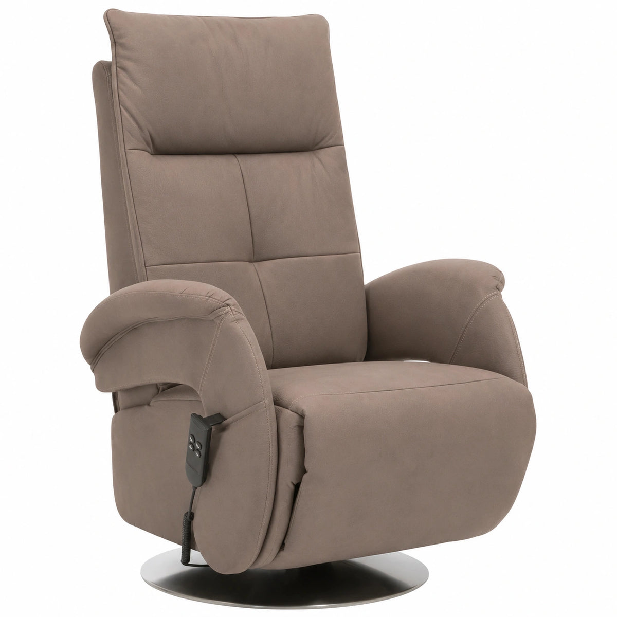 Poltrona Relax Elettrica a 2 Motori con Reclinazione Indipendente in Grigio