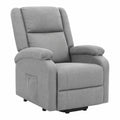 Poltrona Relax Reclinabile Elettrica con Massaggio in Tessuto Grigio Chiaro