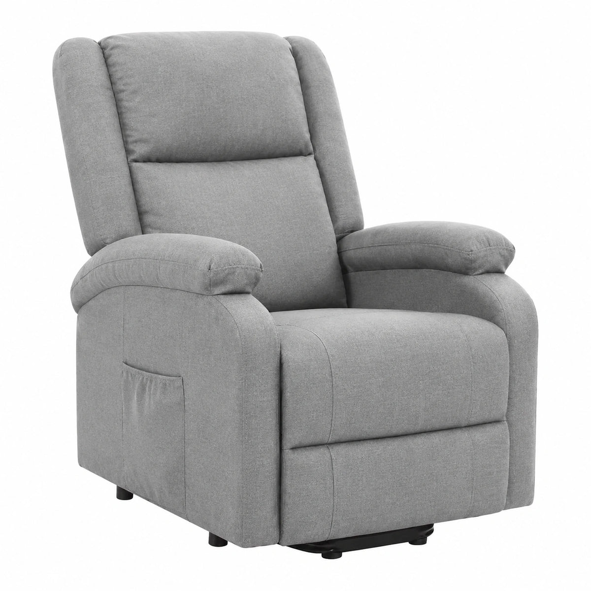 Poltrona Relax Reclinabile Elettrica con Massaggio in Tessuto Grigio Chiaro