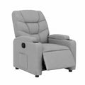 Poltrona Massaggiante Elettrica Gecheer per Relax TV, Reclinabile, Grigio Chiaro