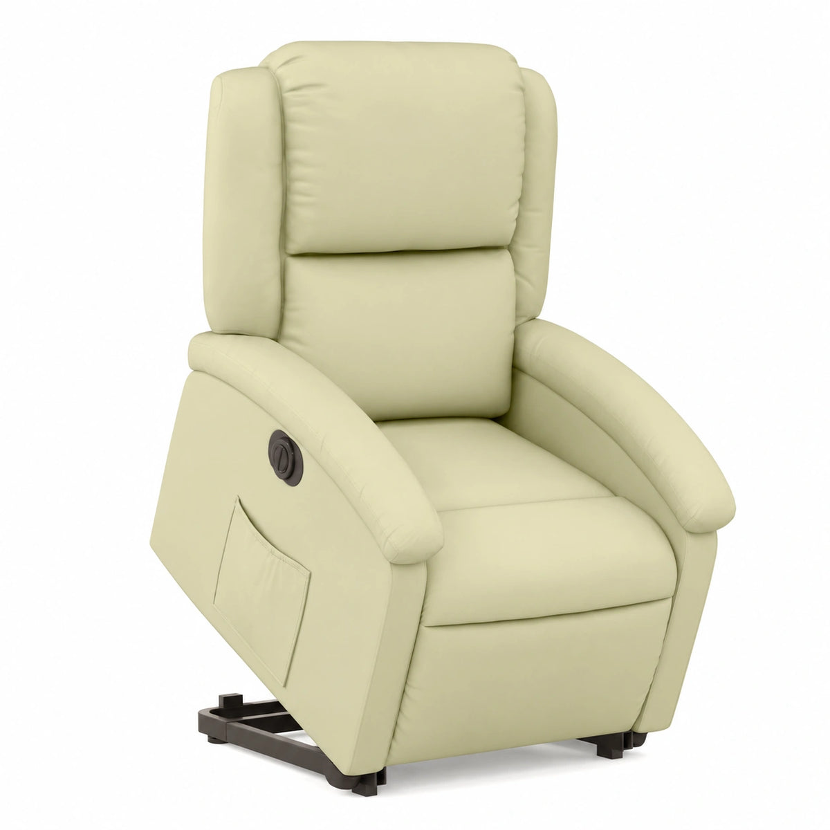 Poltrona reclinabile elettrica in pelle con supporto alzapersone, 71 x 87 x 99 cm, ideale per soggiorno e camera da letto