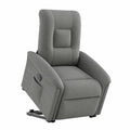 Poltrona Relax Elettrica con Supporto Alzante, Tessuto Grigio Chiaro