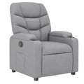 ARKEM Poltrona Relax Reclinabile in Tessuto Grigio Chiaro con Poggiapiedi, Ideale per Soggiorno e Camera da Letto